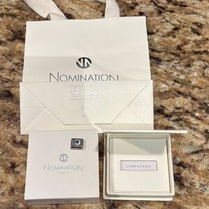 Nomination Italy Composable Charm with Blue Stone Greek eye. Stainless steel.